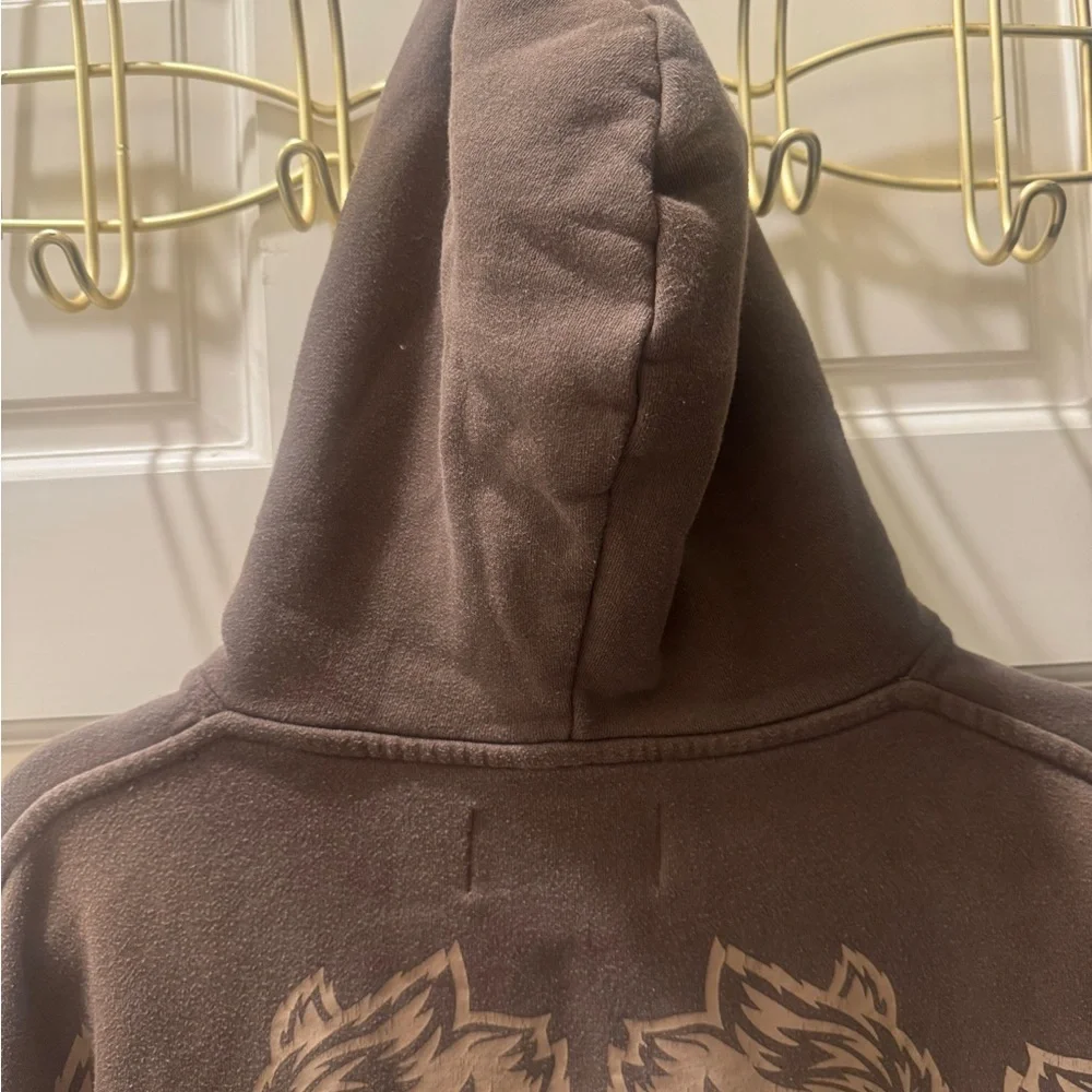 Darc Sport Brown Oversized Graphic Hoodie - Picture 5 of 8